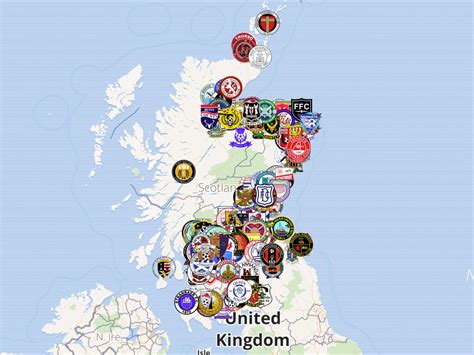 Scottish Football Clubs by rhysapgruffydd · MapHub