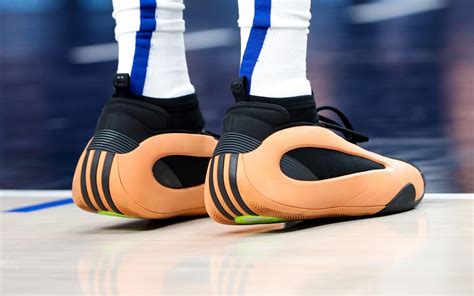 The shoes of LA Clippers guard James Harden (1) during the game against ...