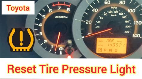 Toyota Rav4 Reset Tire Pressure Light