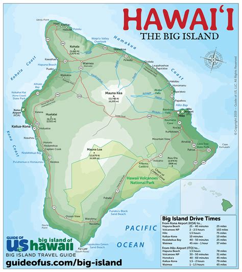 Printable Map Of Hawaii Islands