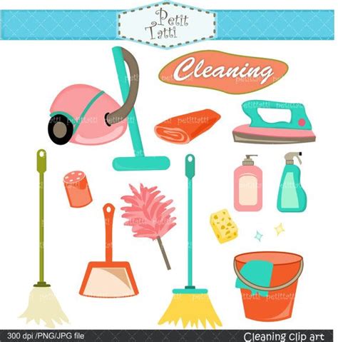 Cleaning tools clip art > Household clipart, Broom clip art, Mop clip ...