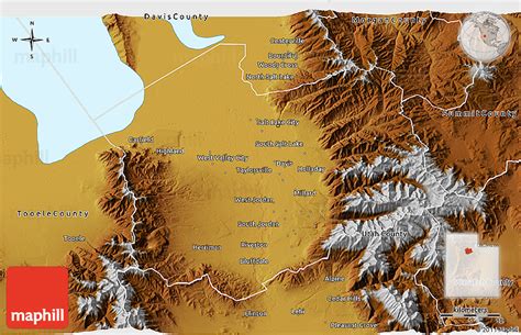 Physical 3D Map of Salt Lake County