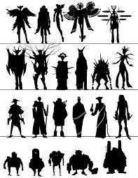 Image result for rpg silhouettes | Silhouette sketch, Character design, Concept art characters