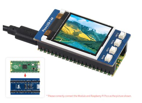 1.44inch LCD Display Module for Raspberry Pi Pico, 65K RGB Colors, 128×128 pixels, SPI Interface ...