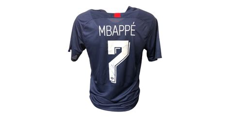 Mbappe's Official PSG Signed Shirt, 2019/20 - CharityStars