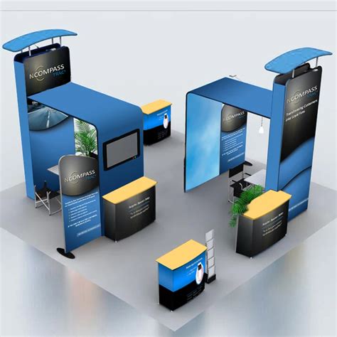 20ft Portable Trade Show Display System Booth Pop Up Displays With ...