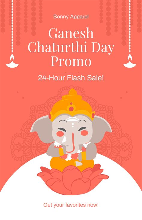 Ganesh Chaturthi Day Poster in Illustrator, PSD, Word, Pages - Download ...