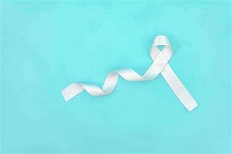 lung cancer awareness month with white ribbon. Healthcare and medicine concept. 11606844 Stock ...