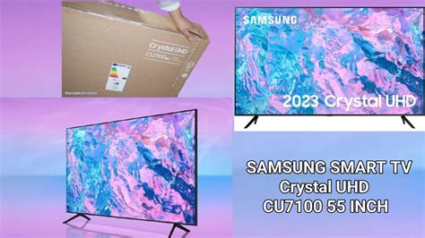 Samsung CU7100 Crystal 4K TV Unboxing + Setup in 2024 | 55 INCH Samsung ...