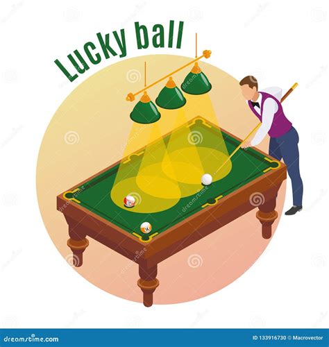 Lucky Ball Isometric Background Stock Vector - Illustration of leisure, hobby: 133916730