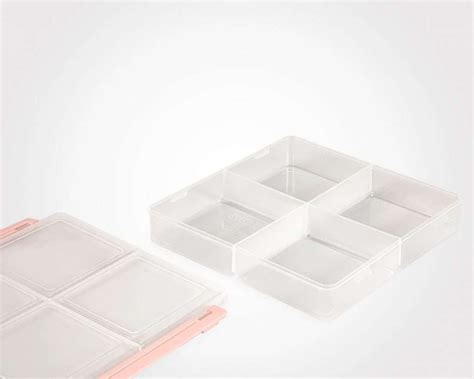 Plastic Freezer Boxes For Food - Big Four Section Freezer Storage Container