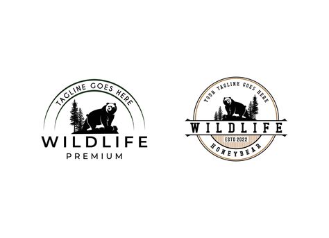 Vintage wildlife of bear logo. Bear hunting logo design 35390786 Vector ...