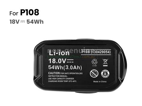 Ryobi P108 Battery Replacement | LaptopBatteryDirect.com.au