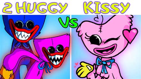 KISSY MISSY VS 2 HUGGY WUGGY in Friday Night Funkin || FNF Playtime but Kissy and Two Huggy sing ...