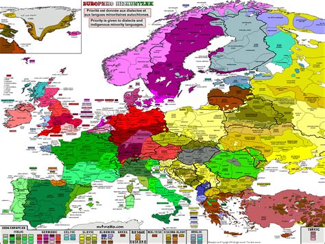 Europe - Carte linguistique / Linguistic map