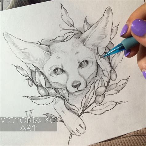 Pin by Rashmika Ramlall on лиса | Fox tattoo design, Sketch tattoo design, Animal sketches