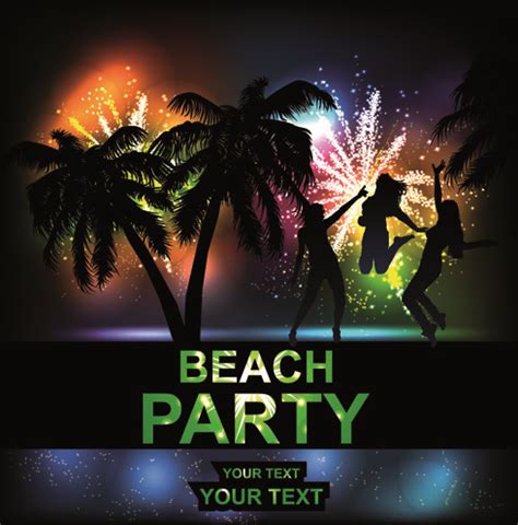 Beach party backgrounds vector Free vector in Encapsulated PostScript eps ( .eps ) vector ...