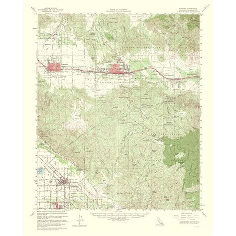 Banning California Quad - USGS 1964 - 23 x 28.65 - Walmart.com - Walmart.com