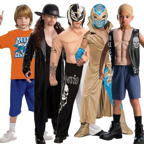 Child WWE Fancy Dress Muscle Chest Costumes Mask Outfit New Wrestler ...