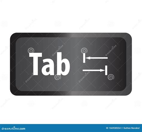 TABTab Computer Key Button on White Background. Flat Style. Tab Button ...