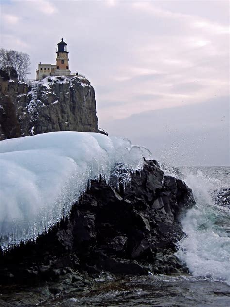 Split Rock Lighthouse Winter Photograph by James Peterson | Fine Art America