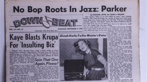 71 years ago on this day, Charlie Parker told Downbeat that Bebop has ...