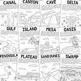 BIOMES LANDFORMS ECOSYSTEMS Coloring Page Posters & Research Report  sketch template