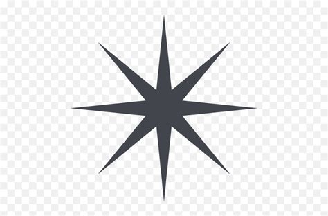 Eight Pointed Black Star Emoji For Facebook Email Sms,Black Star Emoji - free transparent emoji ...