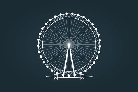 Ferris Wheel Silhouette. Graphic by Design by Gleb · Creative Fabrica