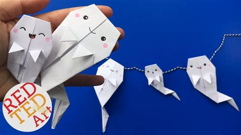 Origami Ghost DIY - Easy Paper Ghost Garland - Love this Easy Paper Ghost DIY - YouTube