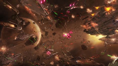 Star Wars Planet Wallpaper Hd - Space Battle Of Geonosis - 1920x1080 Wallpaper - teahub.io