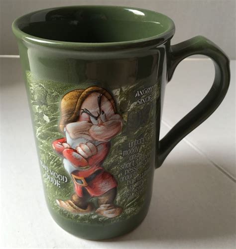 Disney Grumpy Coffee Mug Green Bad Mood Dude Dwarf Oversize 3D Disneyland Resort | Disney coffee ...