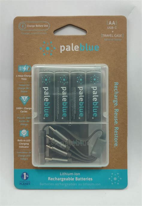 Pale Blue AA USB Rechargeable Batteries - Dagupan Audio Electronics