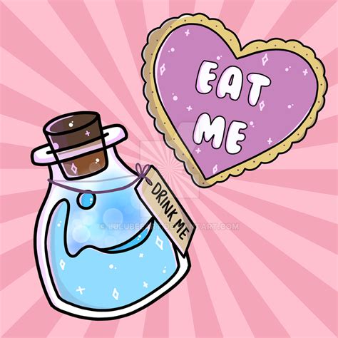 Eat Me / Drink Me - Alice in Wonderland by lulubeeart on DeviantArt