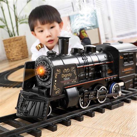 1:43 Scale Die Casting Electric Train Toy Rails Dynamic Steam Train ...