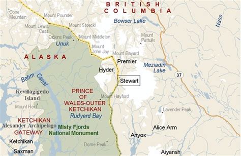 Where is Stewart, British Columbia? see area map & more