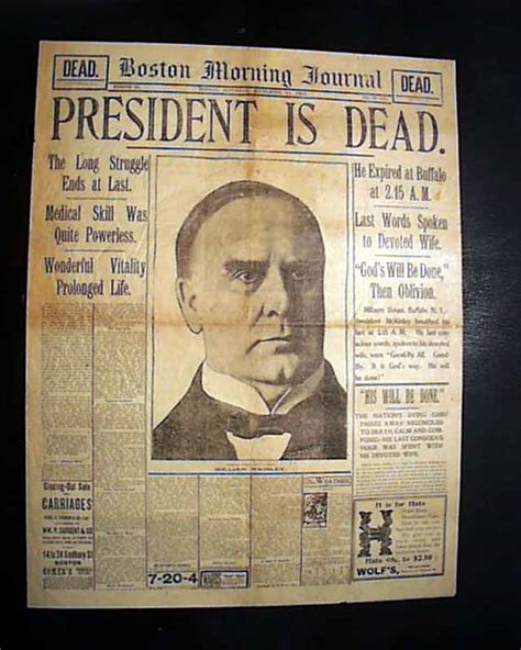 Death of President McKinley... - RareNewspapers.com