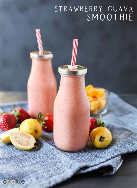 Paleo Strawberry Guava Smoothie (Vegan) • The Fit Cookie