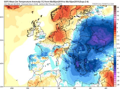 Latest model guidance for mid/late January winter weather across Europe ...