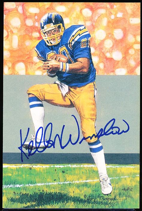 Lot Detail - 1995 Goal Line Art Ftbl.- Kellen Winslow, Chargers- Autographed- SGC Certified