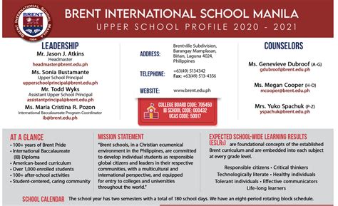 Information For University Representatives - Brent International School Manila