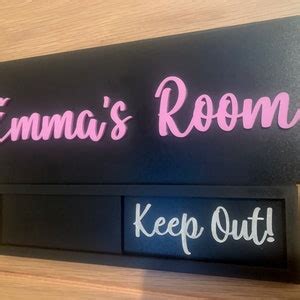 Personalised Bedroom Door Sign Sliding Door Sign Name Plaque Wood ...