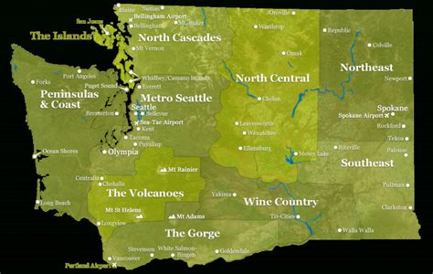 Map Of Washington State Cities And Towns - Printable Map