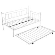 BTMWAY Daybed with Trundle Included, Twin Size Metal Daybed Frame with ...