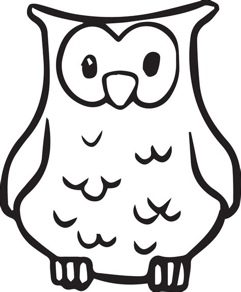 owl coloring page cute cartoon drawing illustration free download Business Cards And Flyers ...