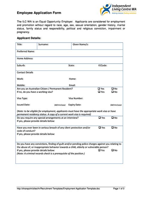 18 [pdf] APPLICATION FORM FOR JOB PRINTABLE HD DOCX DOWNLOAD ZIP ...