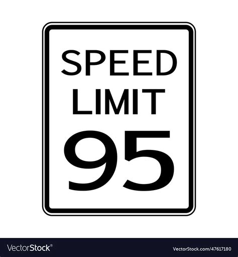 Usa road traffic transportation sign speed limit Vector Image