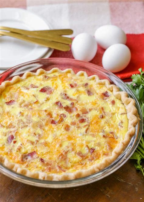 Bacon and Cheese Quiche {10 Minute Prep!} | Lil' Luna