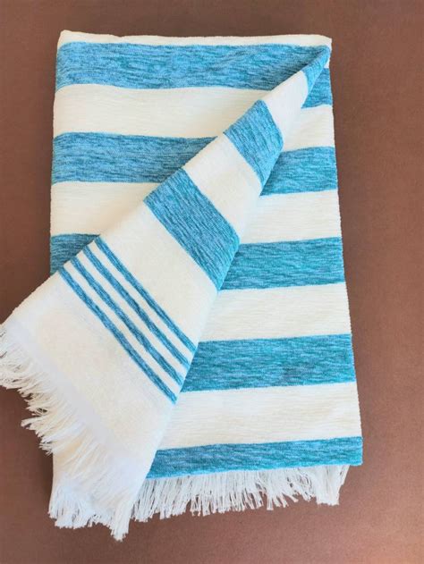 Blue Striped Beach Towel Extra Large 100cm X 160cm Super - Etsy