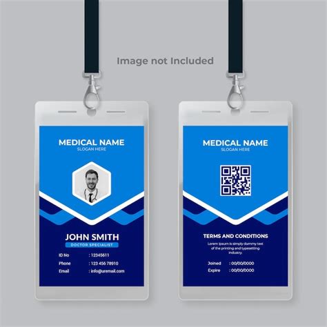 Premium PSD | Medical employee id card design